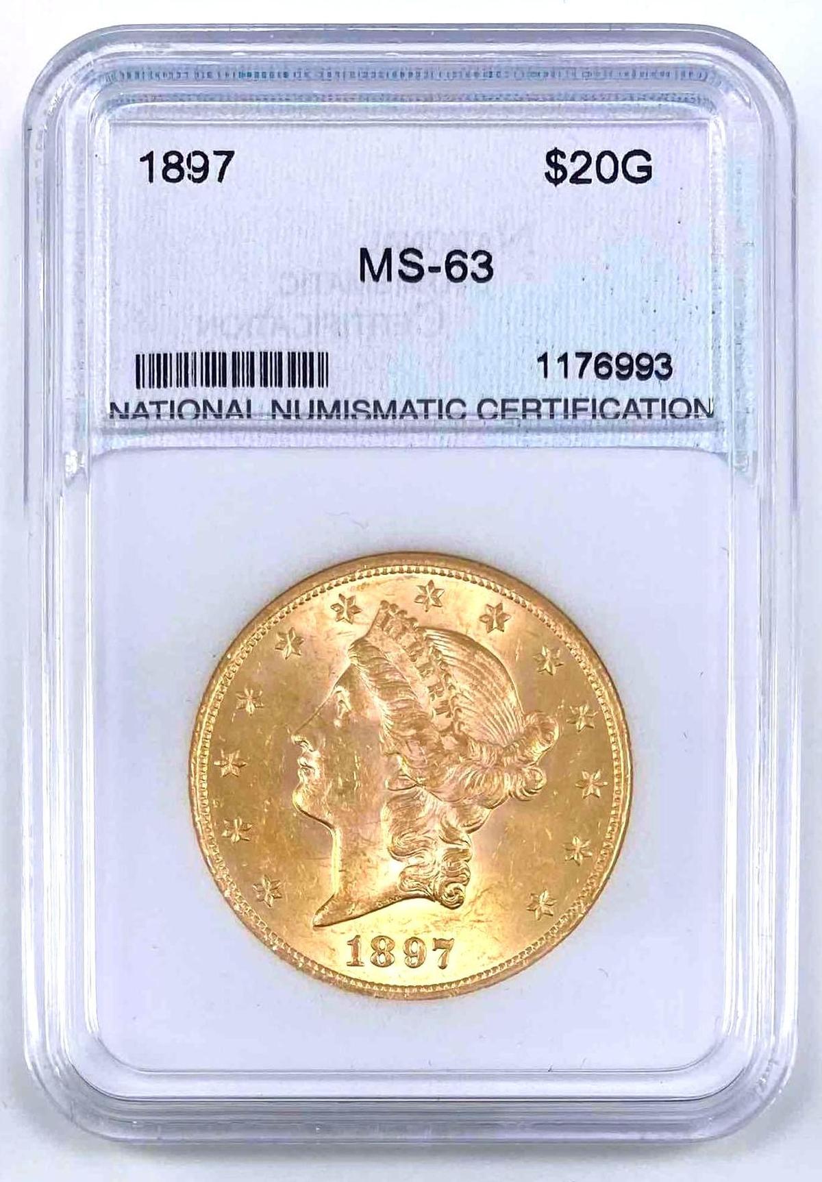 1897 Saint Gaudens US $20 Gold