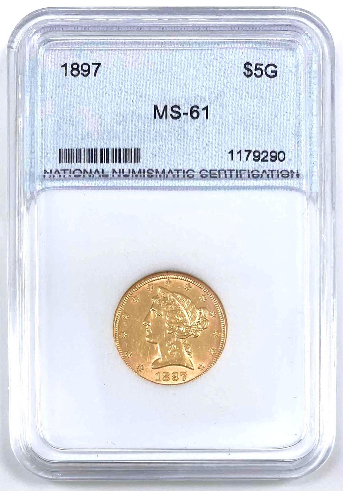 1897 Coronet Head US $15 Gold