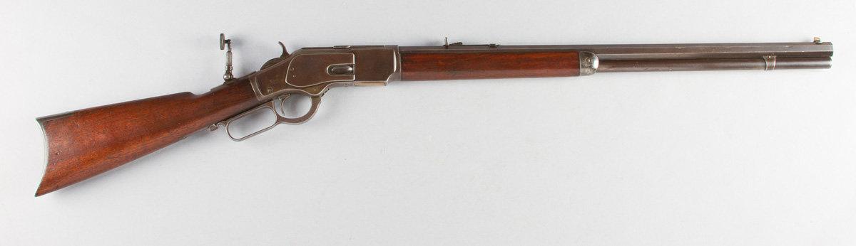 High condition Winchester, Model 1873, Lever Action Rifle, 44 caliber, 24" octagon barrel, SN 155413