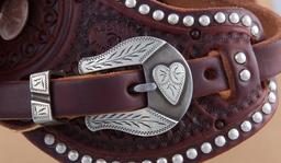 Fantastic pair of double mounted Spurs by noted Texas Bit and Spur Maker, Kevin Burns, in the double