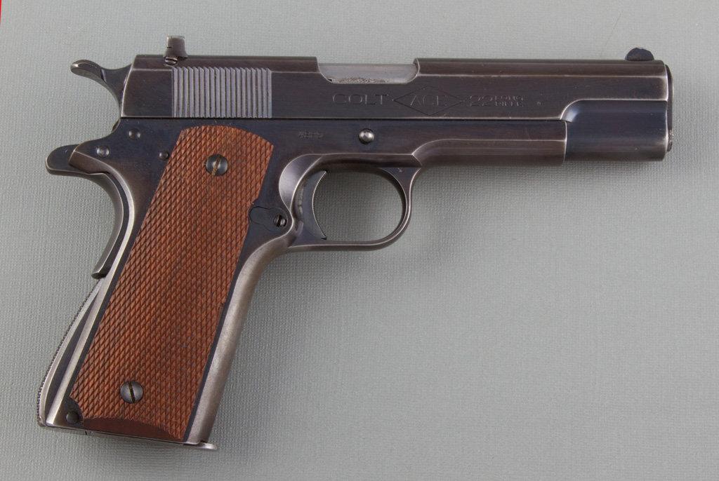 Colt, Pre-War ACE, Semi-Automatic Pistol, .22 LR Caliber, SN 4889, 5" barrel, blue finish with light