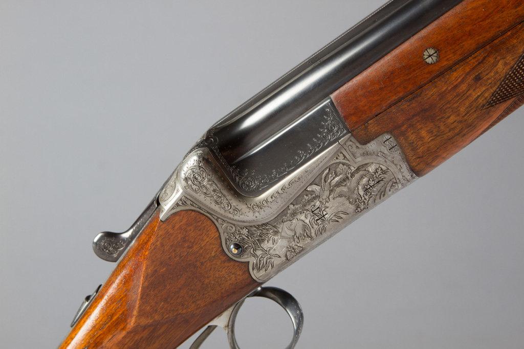 Fine cased Gebruder, Merkel, Suhl, Over & Under Shotgun, 12 Gauge, SN 50598, factory floral engraved