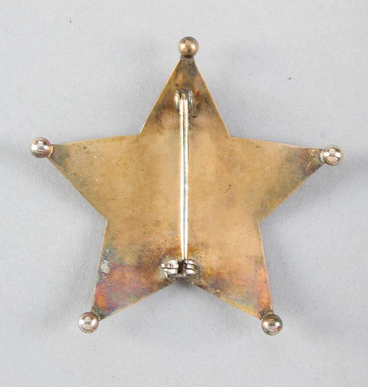 Chief of Police, Las Cruces, N.M., 5-point star Badge, 2 1/4" across points, circa: Turn of the Cent