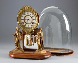 Scarce antique "Crystal Palace, No. 1", by Ansonia Clock Co., crystal dome measures 18" tall, 8 1/2"