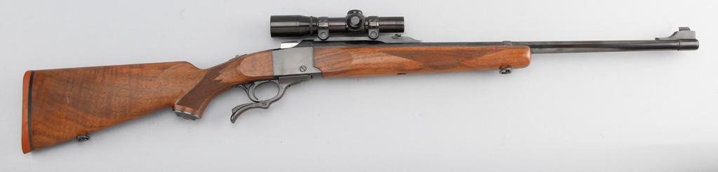 Ruger, No.1, Single Shot Rifle, .338 WIN Mag caliber, SN 132-00998, 24" barrel, blue finish, walnut