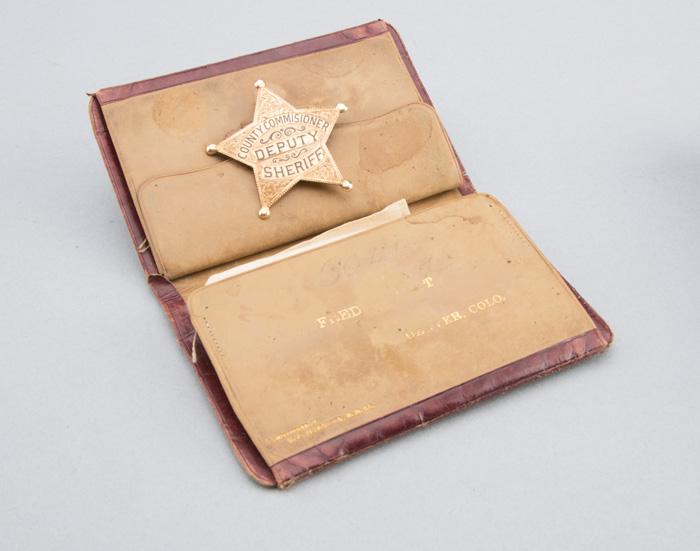 County Commisioner, Deputy Sheriff Badge, BBCO 14 K Gold, 5-point ball star, 2" across points, with