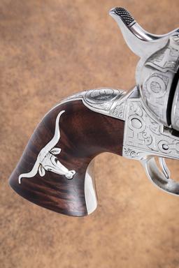 Beautiful Colt SAA Revolver, .38-40 caliber, 4 3/4" barrel, SN 244528, manufactured 1903, nickel fin