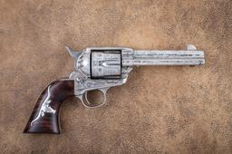 Beautiful Colt SAA Revolver, .38-40 caliber, 4 3/4" barrel, SN 244528, manufactured 1903, nickel fin