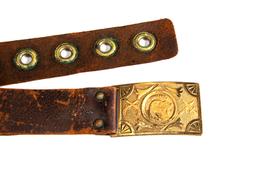 ATTENTION COLLECTORS OF RARE CARTRIDGE BELTS: This leather Belt has rare Bridgeport attachment with