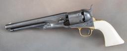 Early antique Colt, 1861 Navy Revolver with ivory stocks.  SN 7206 matches on the barrel, frame, tri