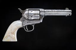 Texas shipped, beautifully engraved Colt SAA Revolver, SN 131267.  This is a 6-shot, .38 Colt with N