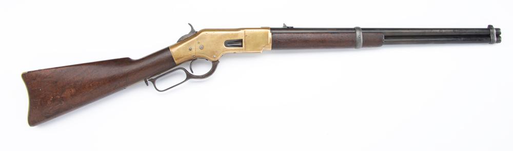 Winchester, Model 1866, Yellowboy Saddle Ring Carbine, SN 154006, manufactured in 1880.  This SRC is