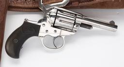 Colt Revolver, Model 1877, Thunderer, .41 caliber, SN 84094, 3 1/2" barrel with Carved Holster & Bel