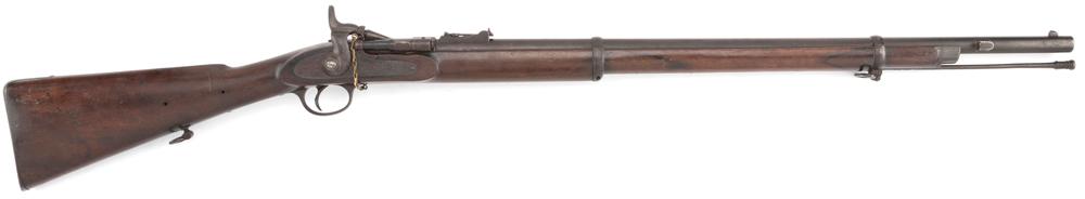 Antique, Snider-Enfield, Model 1871, Rifle, wooden  stock, two steel barrel bands, barrel has bayone