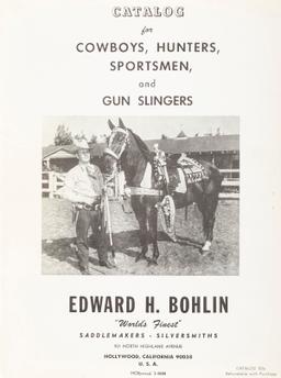 Vintage "Edw. H. Bohlin, Inc. Hollywood" marked Gun Slinger Quick Draw Rig made for a 4 3/4" Colt SA