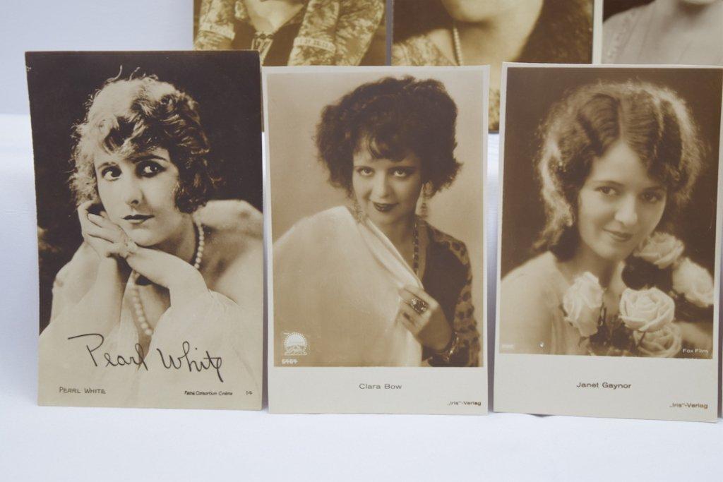 (9) Early Actress Fan Postcards