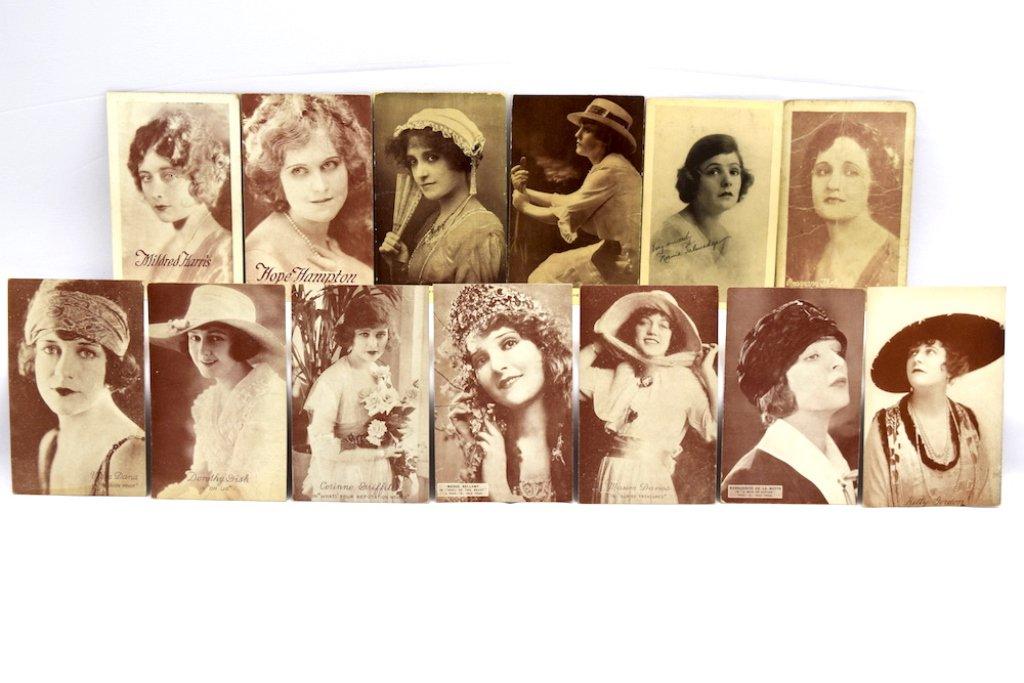 (13) Early Actress Fan Postcards