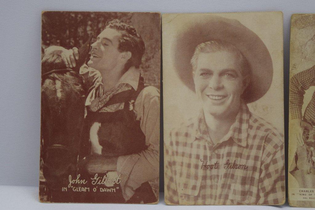 (9) Early Western Actor Fan Postcards