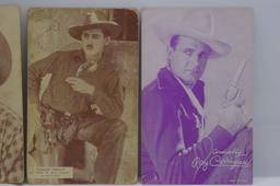 (9) Early Western Actor Fan Postcards