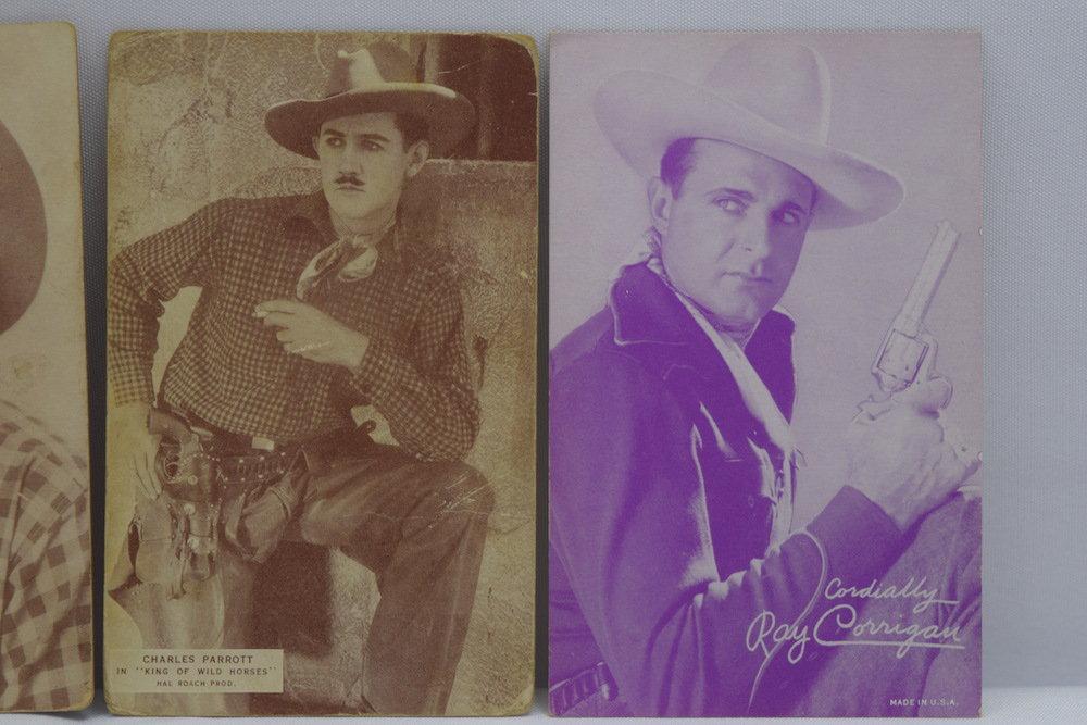 (9) Early Western Actor Fan Postcards