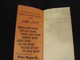 Moline Wagon Co. Pocket Ledger