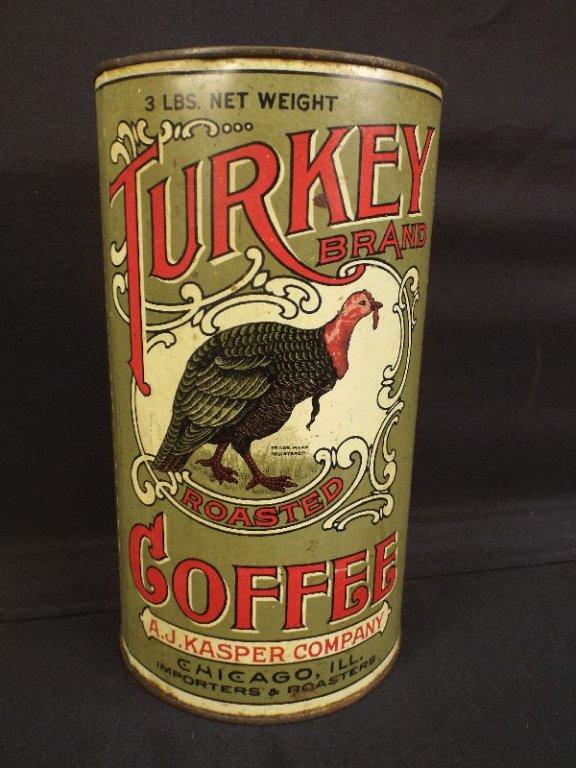 Turkey Brand Coffee Tin