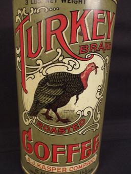 Turkey Brand Coffee Tin