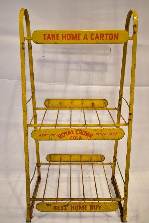 Royal Crown Soda Bottle Store Display Rack