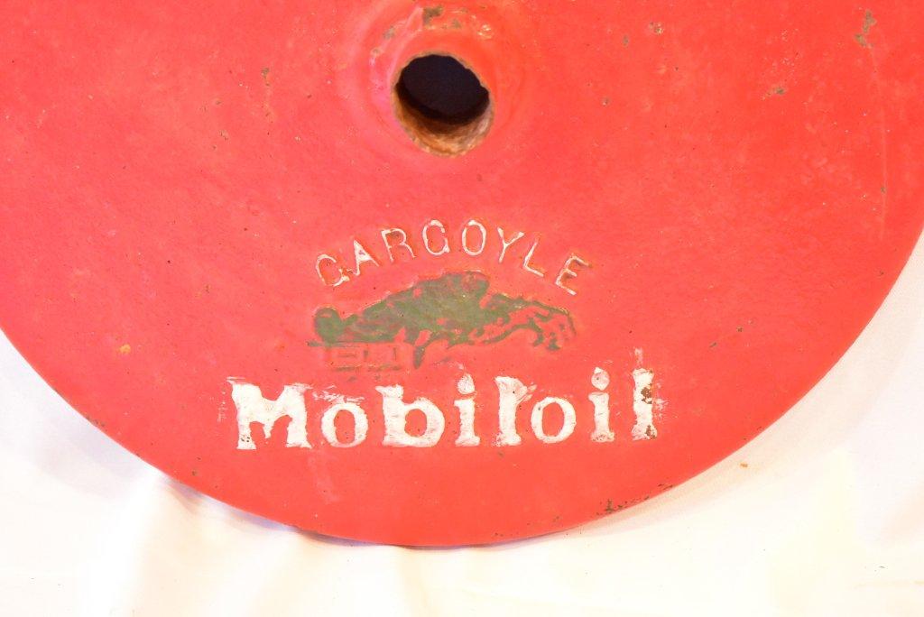 Mobil Oil Gargoyle Cast Iron Lollipop Sign Base