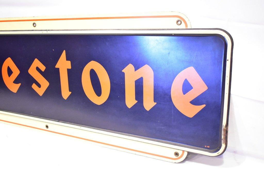 1940s Firestone Tire Metal Sign