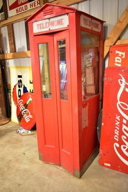 1950s 1960s Industrial Telephone Booth