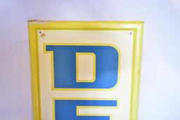 Delta Tire Vertical Painted Metal Sign