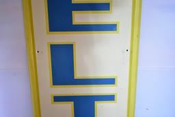 Delta Tire Vertical Painted Metal Sign