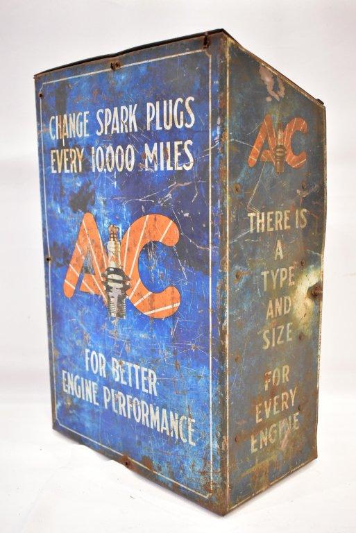 1920s-30s AC Spark Plug Counter Top Cabinet