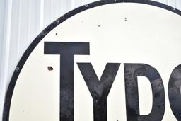 Tydol Gasoline Gas Station Porcelain Pole Sign