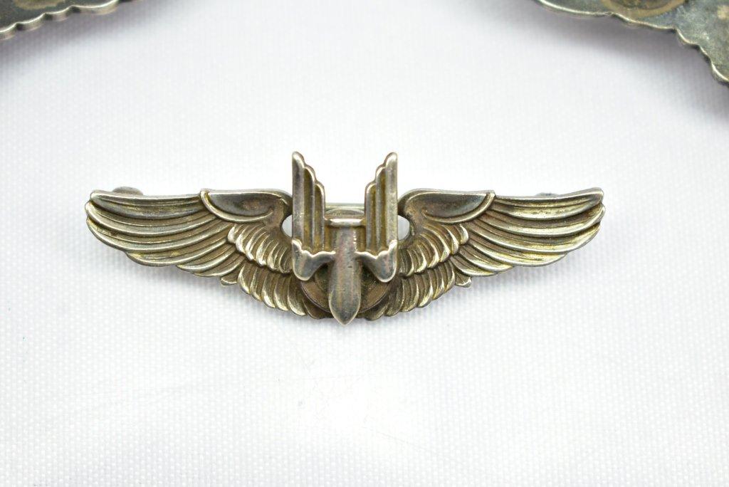 (3) Sterling - Circa WWII Pilot Bomber Wing Badges