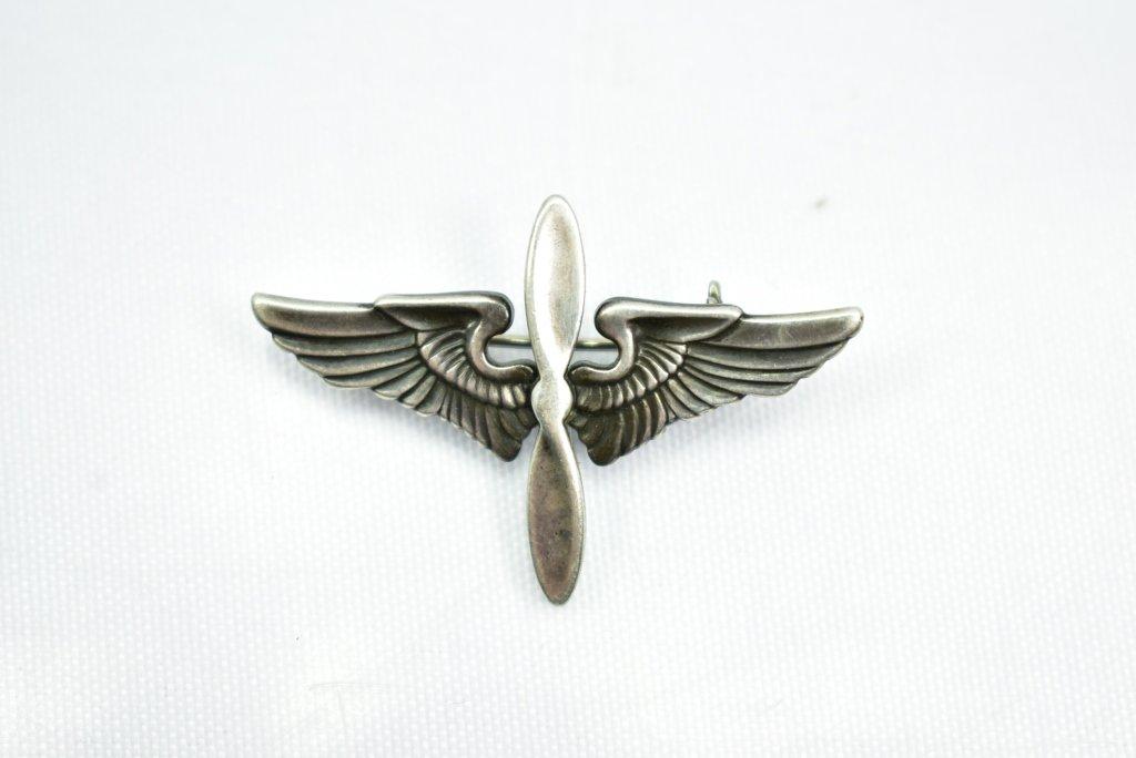 (2) Sterling - Circa WWII Army Wing Badges