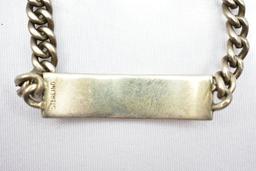 Sterling Bracelet - "Curtis Blackmon, U.S.S. Abbot"