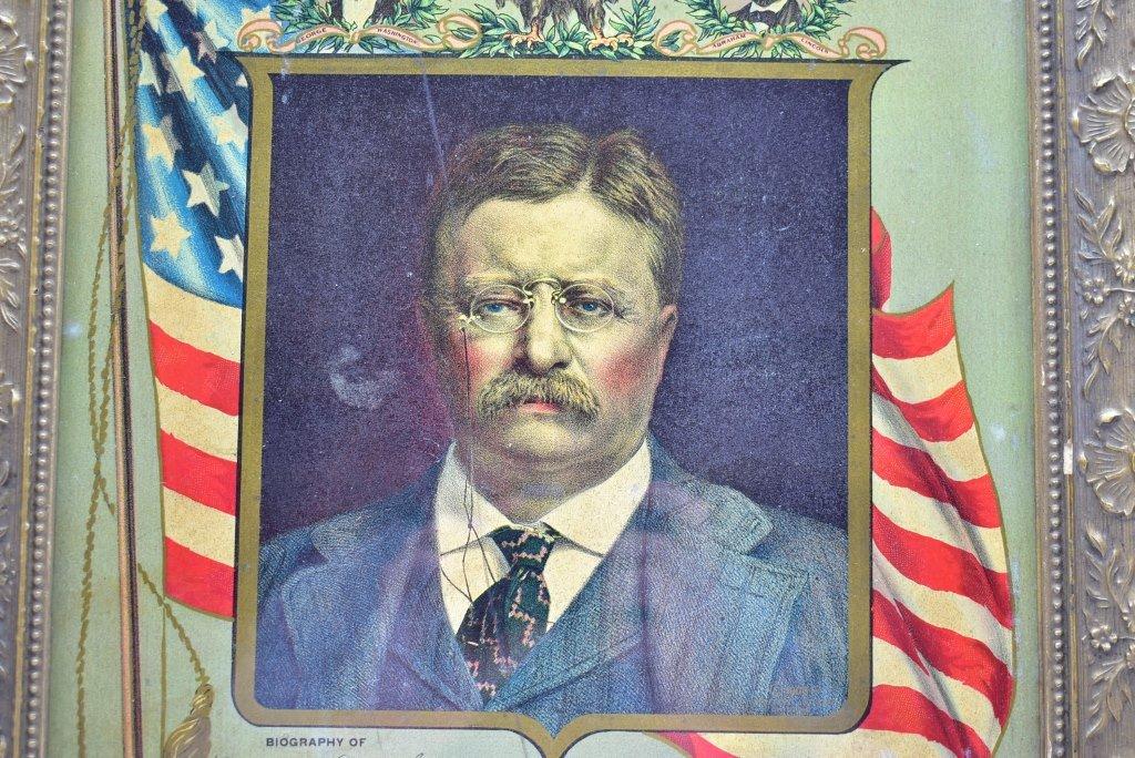 Early Framed President Theodore "Teddy" Roosevelt Litho