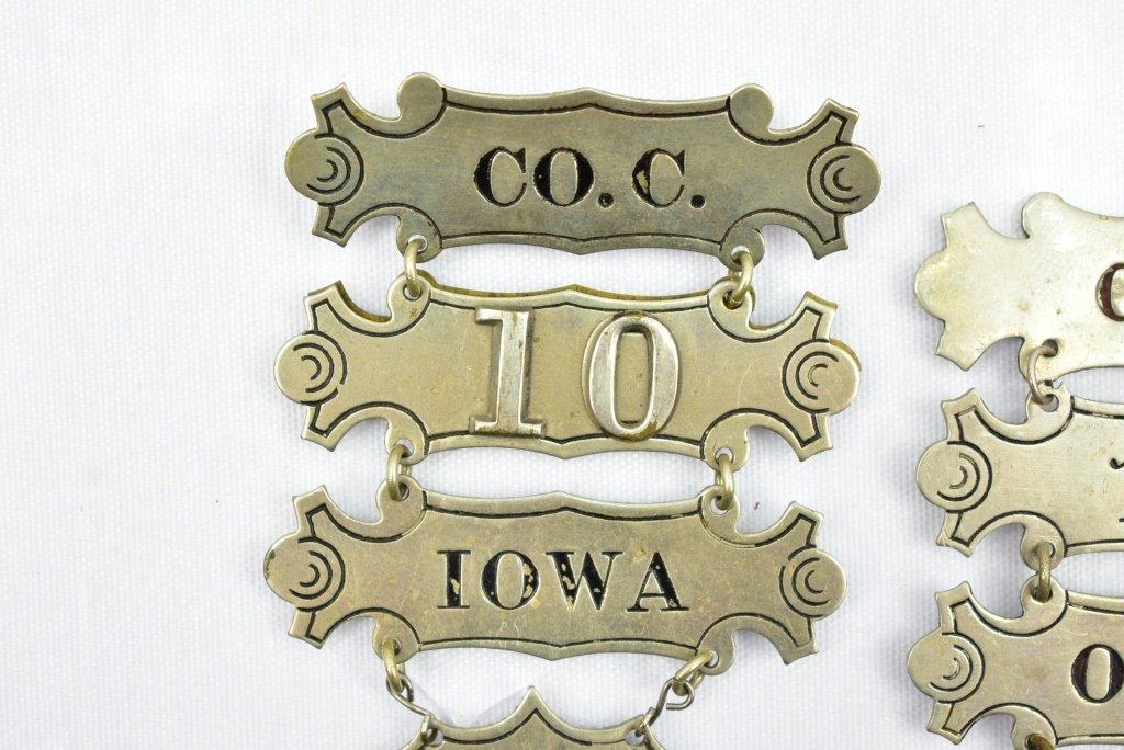 (2) Civil War Veteran Ladder Badges - Iowa & Ohio