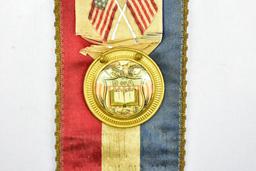 (2) Early US Ribbons - D. Of A. Ohio & US Flag