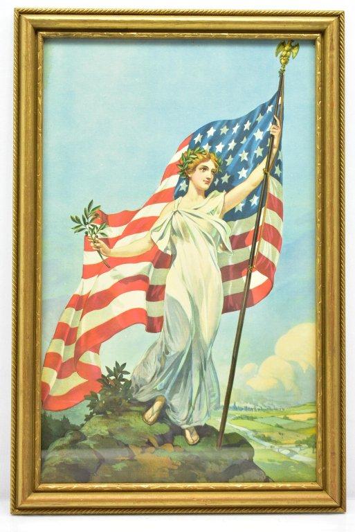 Framed Lady Liberty Print