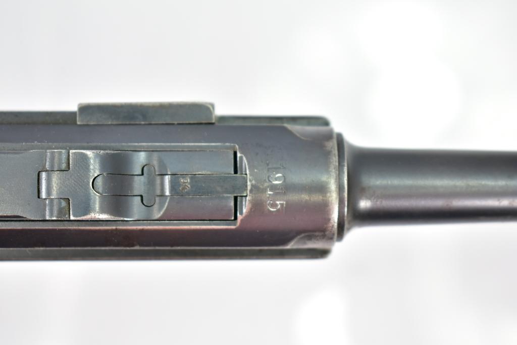 1915, WWI DWM German Military Luger, 9mm Cal., Semi-Auto