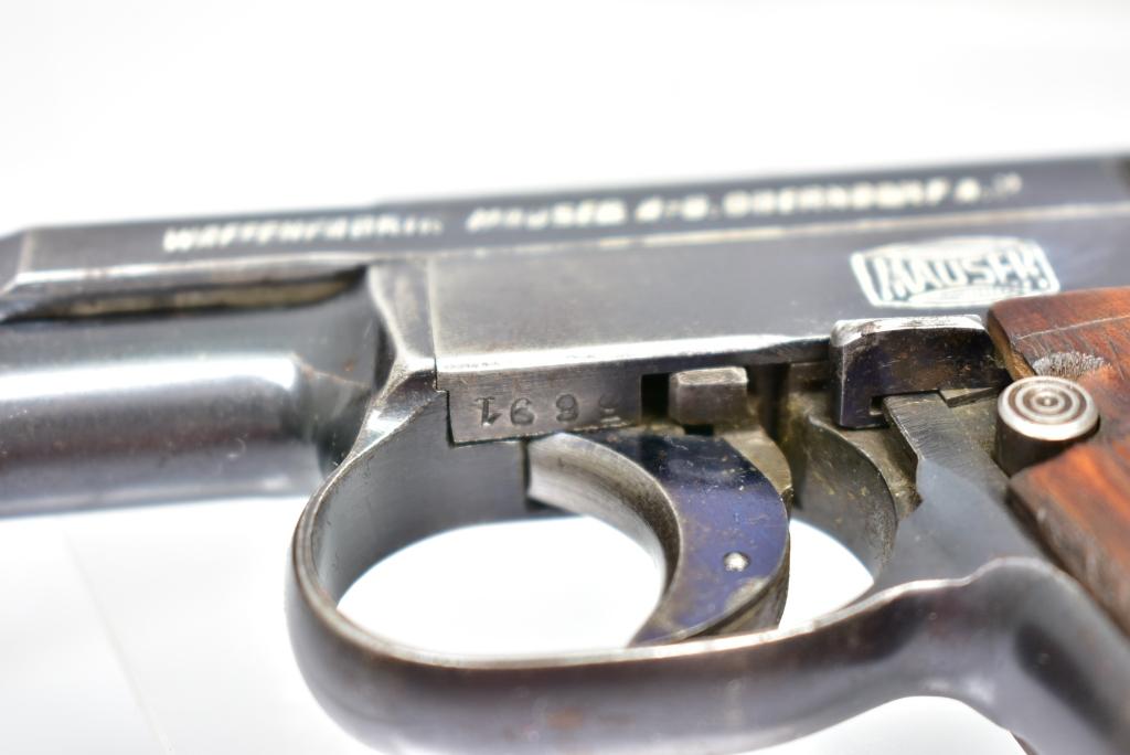 Circa 1910-1914, German Mauser, Model 1910 "Pocket Pistol",  .25 ACP Cal. (6.35 mm), Semi-Auto