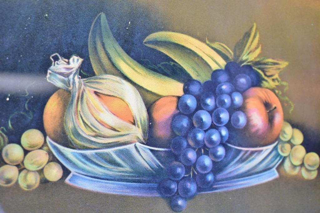 Early Litho Fruit Still Life Print