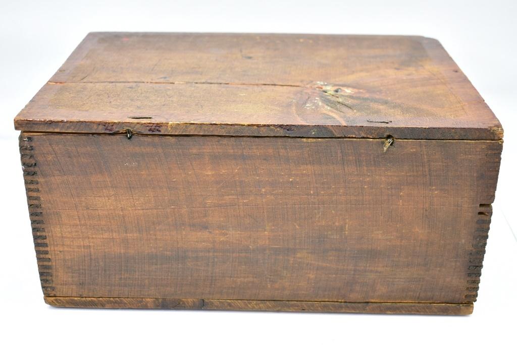 Circa 1890's "Frank Miller's Peerless Blacking" Dovetail Box