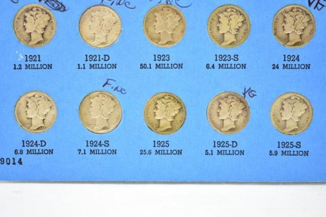 (76) Mercury Dimes In Book 1916-1945