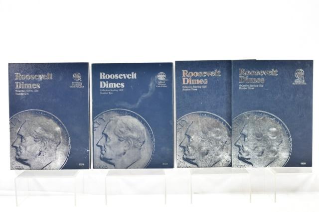 (179) Roosevelt Dimes In Books 1946-2005 (4 Books)