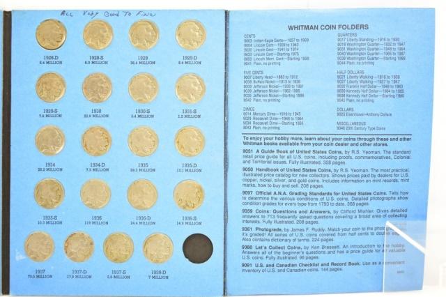 (64) Buffalo Nickels In Book 1913-1938
