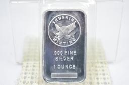 (2) One Ounce .999 Fine Silver Bars